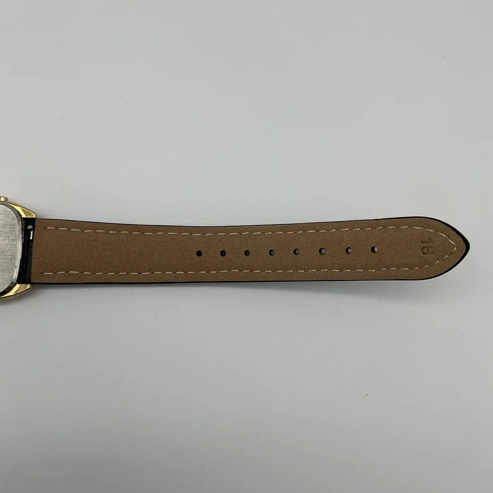 Vintage Seiko H449-5109 Mens Watch 28mm Alarm Chronograph Gold Tone New Battery